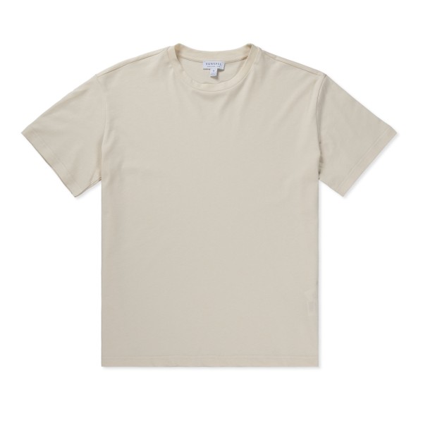 Women's Sunspel Boy Fit Crew Neck T-Shirt (Undyed)