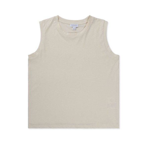 Women's Sunspel Boy Fit Tank T-Shirt (Undyed)