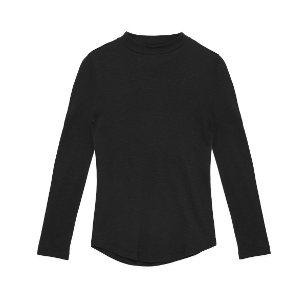 Women's YMC High Rain Rib Cotton T-Shirt (Black)