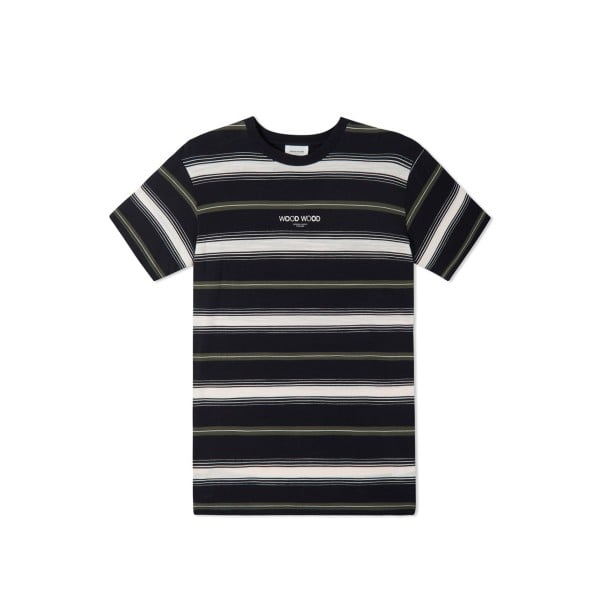 Wood Wood Perry T-Shirt (Navy Stripe)