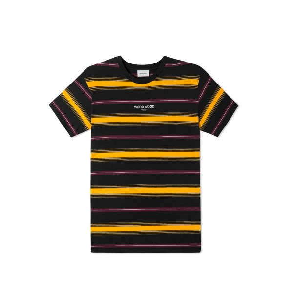 Wood Wood Perry T-Shirt (Yellow Stripe)