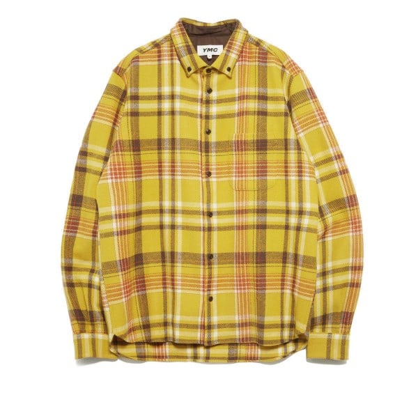 YMC Dean Long Sleeve Shirt (Yellow Multi)