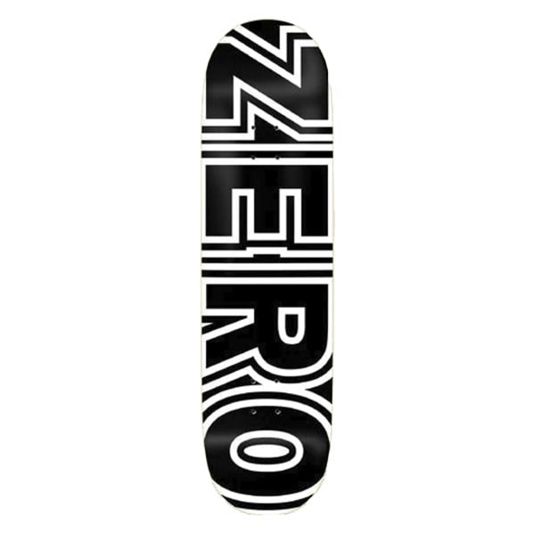 Zero Skateboards Bold Skateboard Deck 8.0" (Black/White)