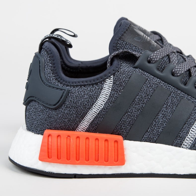 adidas NMD R1 Dark Grey Dark Grey Semi Solar Red Consortium