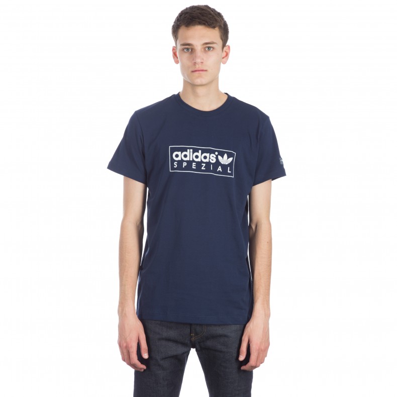 adidas Originals x SPEZIAL Box Logo T-Shirt (Collegiate Navy) - Consortium.