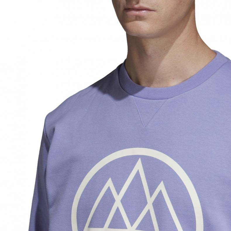 adidas mod trefoil crew sweat purple