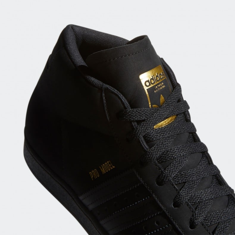 adidas Skateboarding Pro Model (Core Black/Gold Metallic/Footwear White)  FV4694 - Consortium