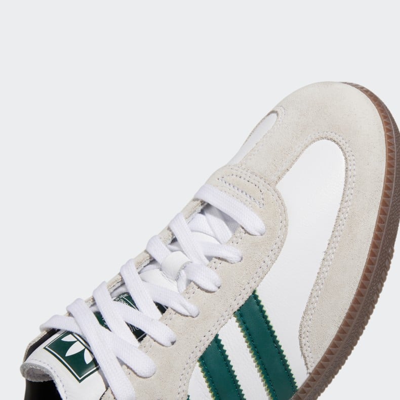 adidas Skateboarding Samba ADV (Footwear White/Collegiate Green ...