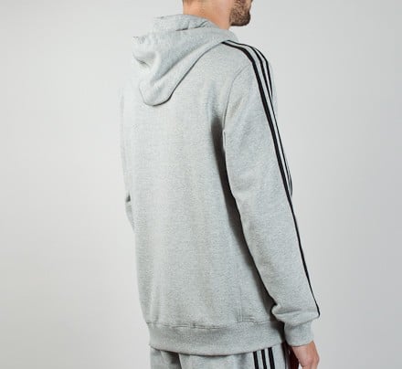 Adidas x Palace Pullover Hooded Sweatshirt (Heather Grey) - Consortium.