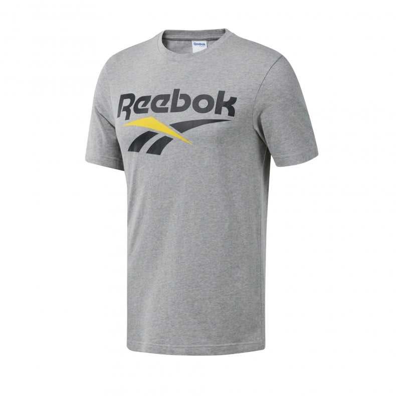 Reebok Classics Vector T Shirt Medium Grey Heather Black EC4521 Consortium