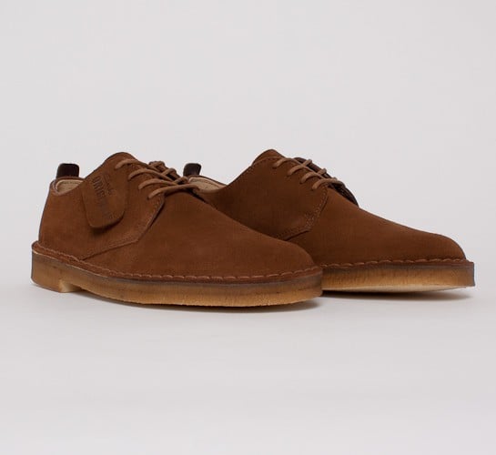 Clarks desert london cola suede discount