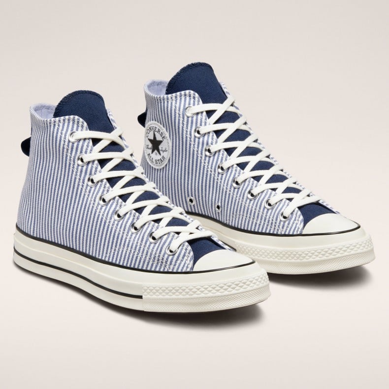 Striped chuck taylors sales