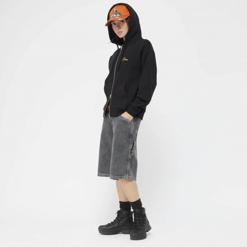 パーカー・フーディ Dime Culcive Small Logo Hooded Zip-Up Vintage Black DIMESP24 Dime Cursive Small Logo Zip Hoodie / Vintage Black (ダイム