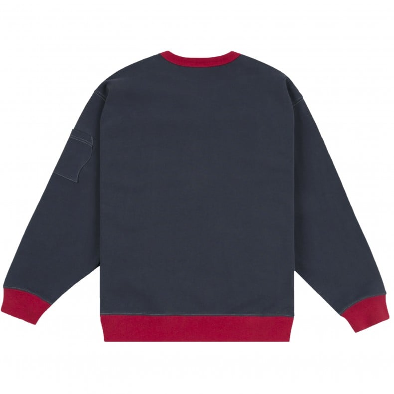 Dime French Terry Pocket Crew Neck Sweatshirt Marine DIMESP237MAR Consortium