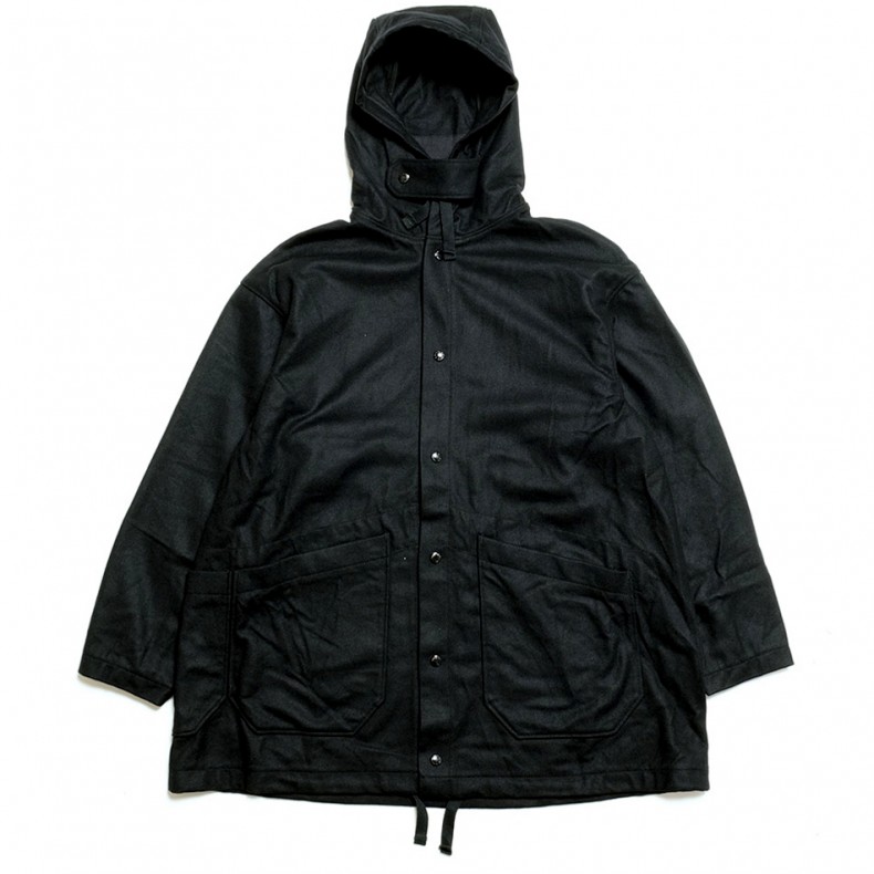 Engineered Garments Madison Parka (Black 20oz Wool Melton) - 19F1D018 ...