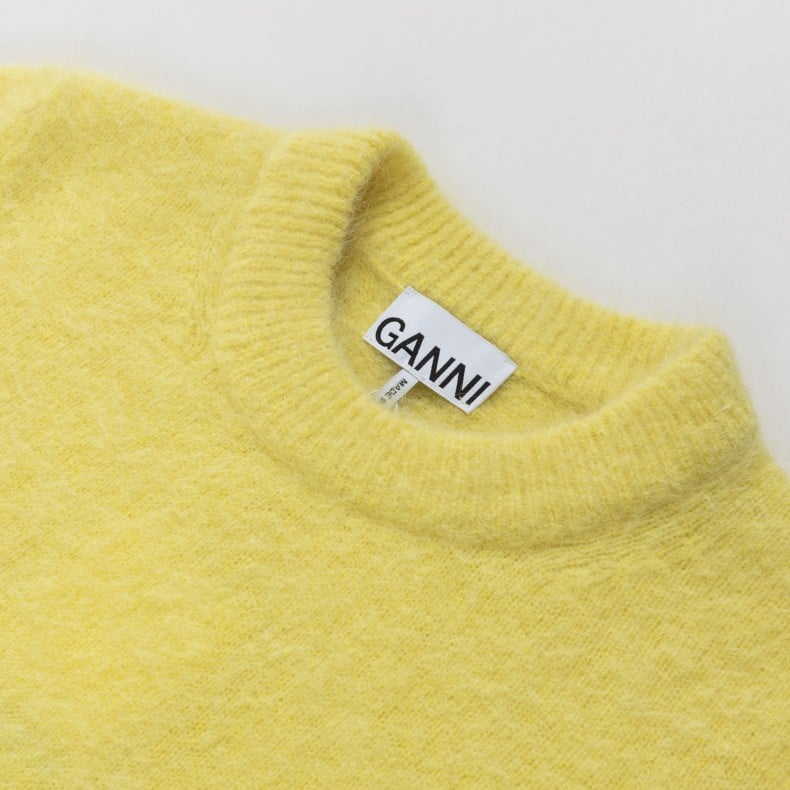 Ganni yellow new arrivals sweater
