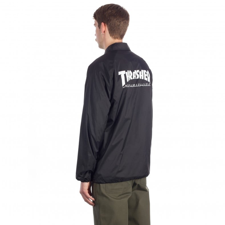 HUF X Thrasher Classic H Coaches Jacket Black Consortium