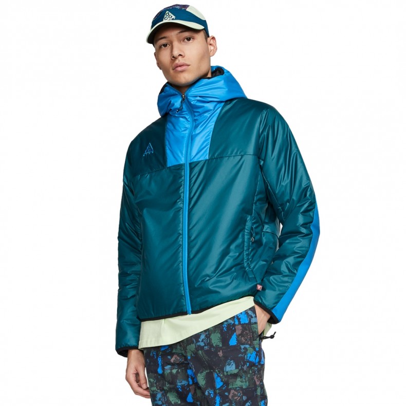 Nike ACG Primaloft Hooded Jacket (Midnight Turquoise/Imperial Blue ...