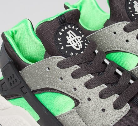 Nike Air Huarache Mine Grey Midnight Fog Poison Green Black Consortium
