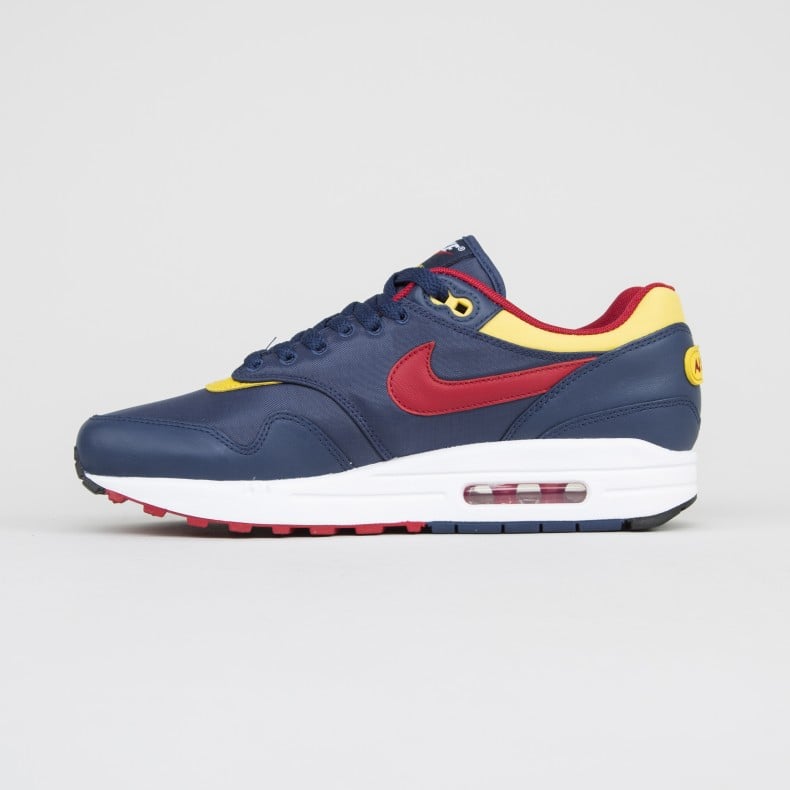 Nike air max 1 premium navy/gym red-vivid sulfur cheap