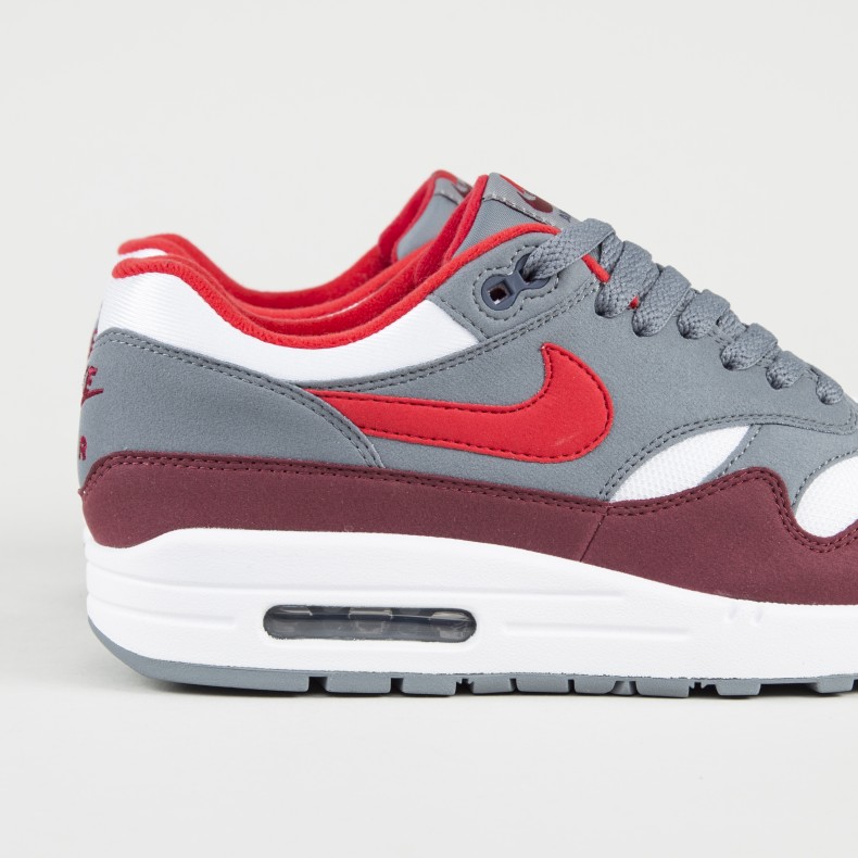 Nike Air Max 1 (White/University Red-Cool Grey-Team Red) - Consortium.