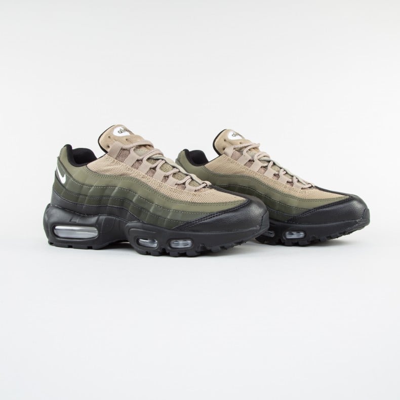 Nike Air Max 95 Essential Black White Sequoia Cargo Khaki Consortium