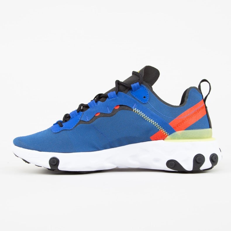 Nike React Element 55 Game Royal Black White Dynamic Yellow