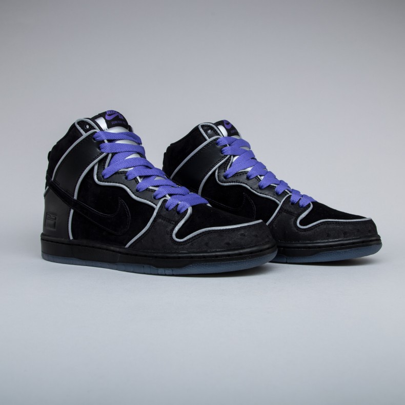 Nike SB Dunk High Elite 'Black Box' (Black/Black-White-Purple Haze 