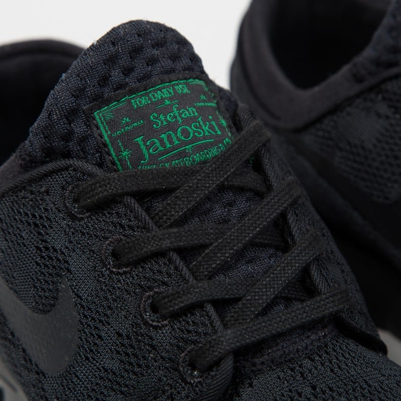 Nike SB Stefan Janoski Max (Black/Black-Pine Green) - Consortium.