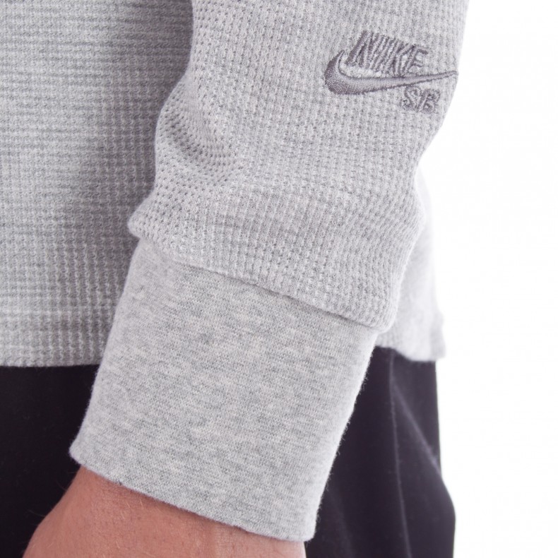 Nike SB Thermal Long Sleeve Shirt (Dark Grey Heather/Dark Steel Grey ...