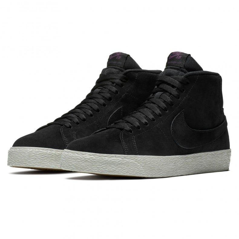 Nike Zoom Blazer Mid (Black/Black-Pro Purple) - Consortium.