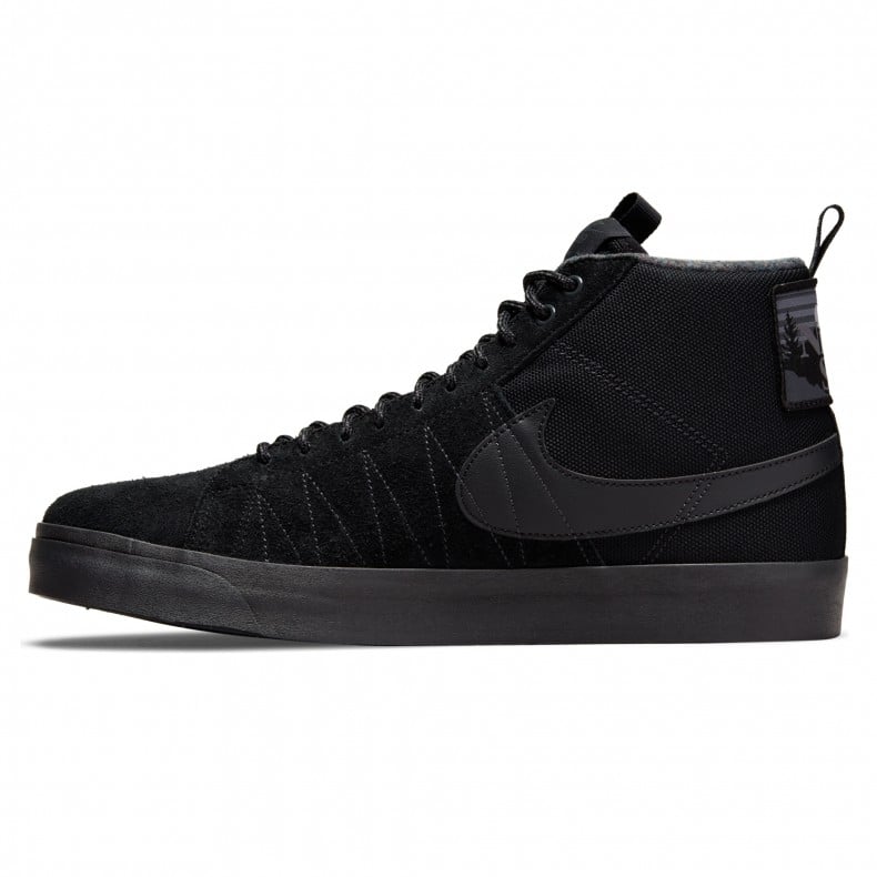 Nike blazer mid black hot sale canvas