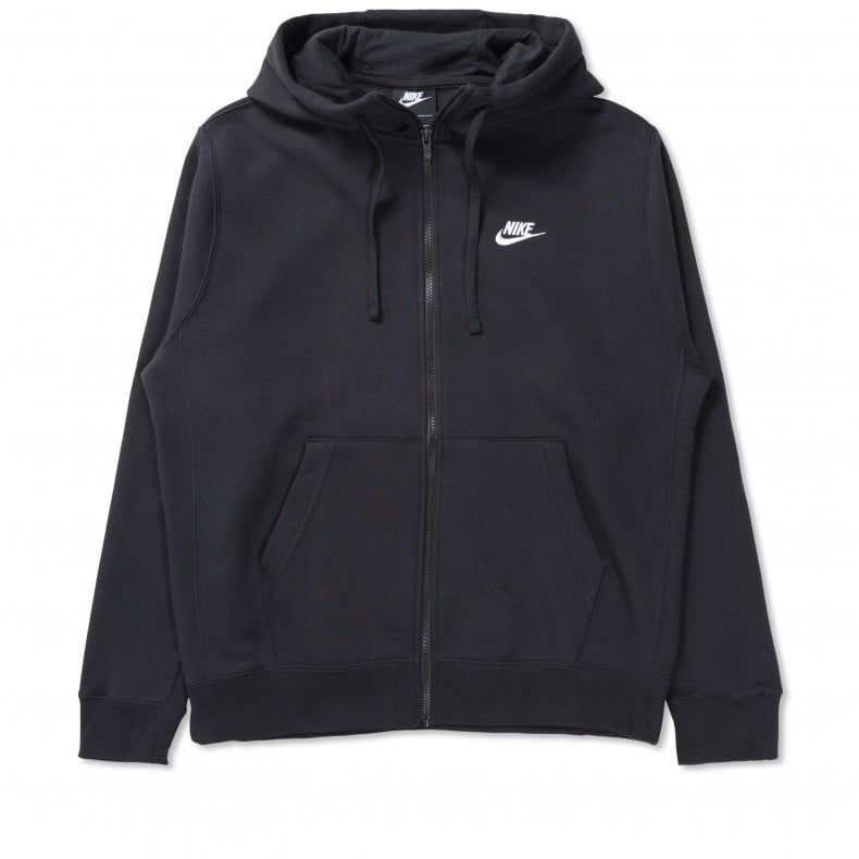 Nike zip on sale hoodie black