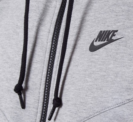 Nike Tech Fleece Windrunner Zip Hooded Sweatshirt (Dark Grey Heather ...