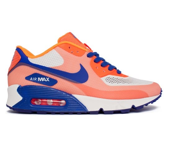 Nike Air Max 90 Hyperfuse Premium Sail Hyper Blue Bright Citrus Total Crimson Consortium