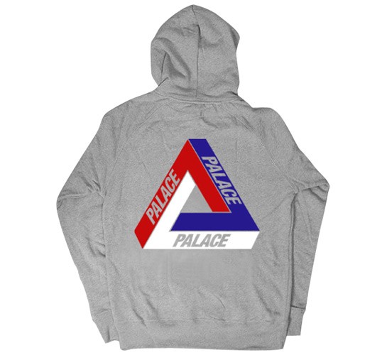 Download Palace Tri-Brit Pullover Hooded Sweatshirt (Heather Grey ...