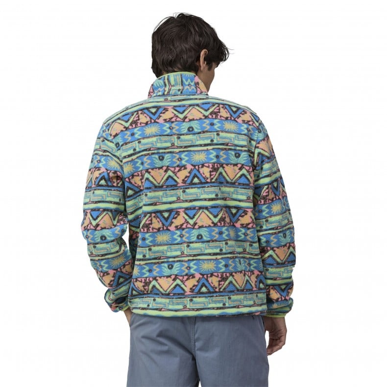 Patagonia Lightweight Synchilla Snap T Pullover Fleece High Hopes Geo Salamander Green 25551 HGSA Consortium