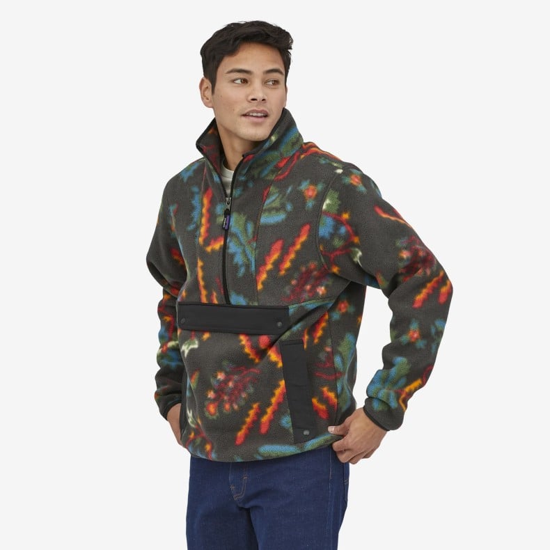 Patagonia Synchilla Fleece Anorak (Forest Floor: Ink Black