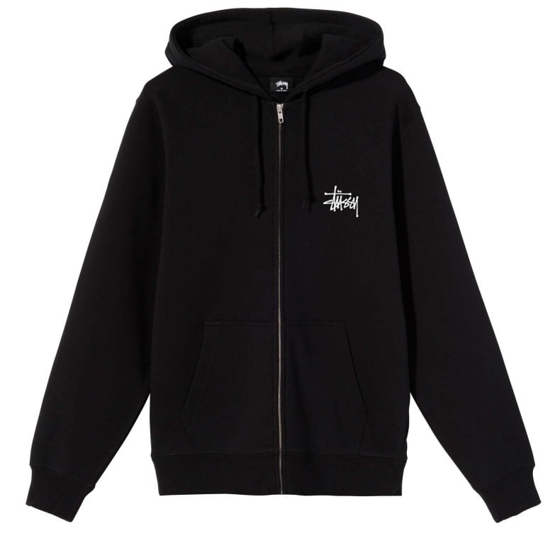 Stussy Basic Stüssy Zip Hooded Sweatshirt (Black) - 1974615-BLK ...