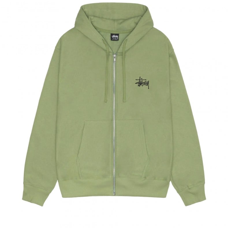 Stussy Basic Zip Hooded Sweatshirt Moss 1974870 MOSS Consortium