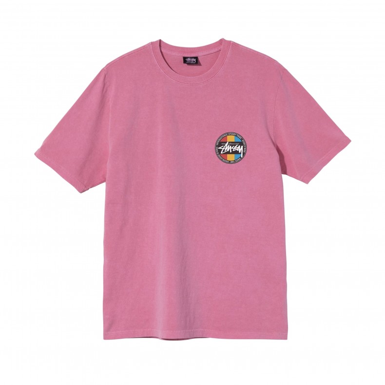 Stussy Classic Dot Pigment Dyed T-Shirt (Pink) - 1904696-PNK - Consortium