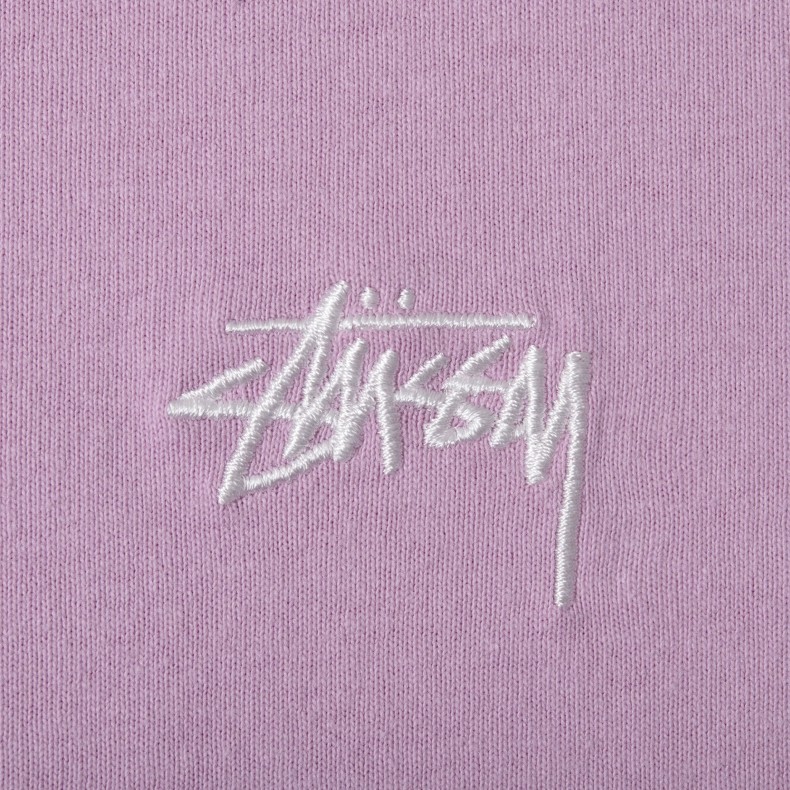 Stussy Overdyed Stock Logo Crew Sweatshirt (Pink) - 118480-PNK - Consortium