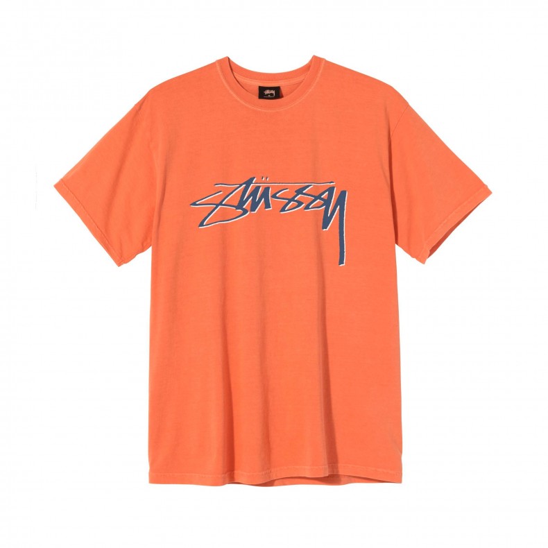 Stussy Smooth Stock Pigment Dyed T-Shirt (Orange) - 1904638-ORG ...