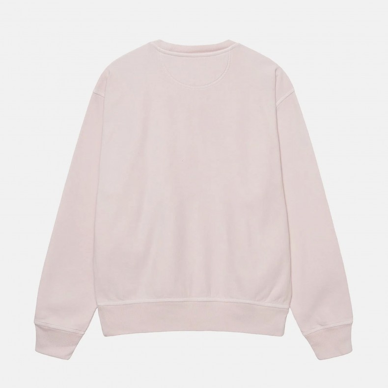 Stussy Stock Logo Crew Sweatshirt (Light Pink) - 118480-LPNK - Consortium