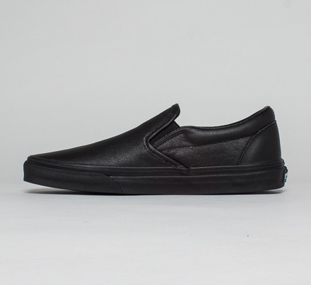 Vans Classic Slip-On Premium Leather (Black/Mono) - Consortium.