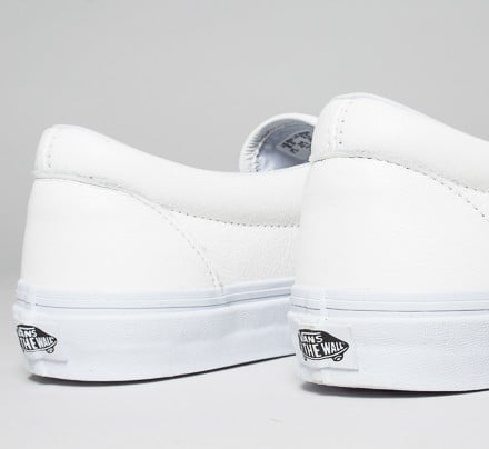 Vans authentic leather white mono online