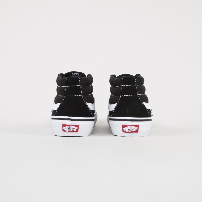Vans sk8 mid best sale pro black white