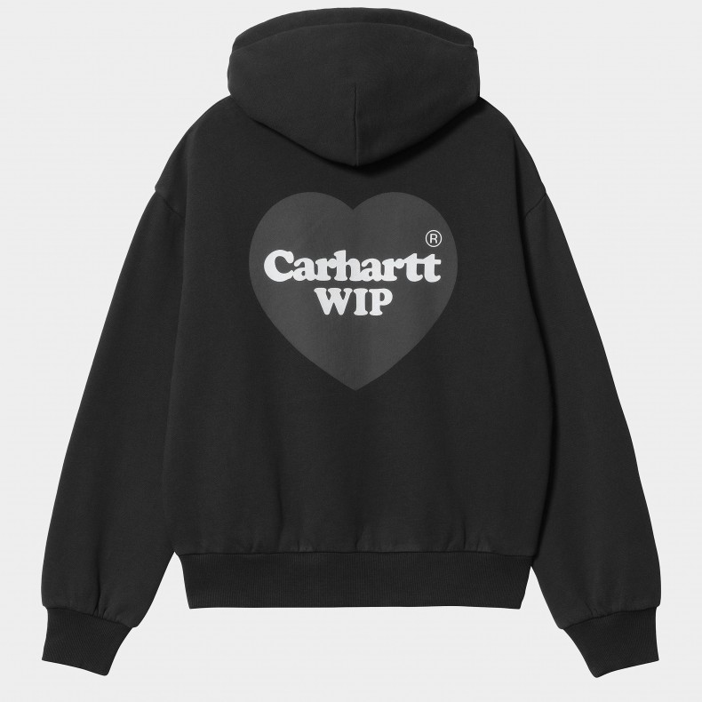 Women's Carhartt WIP Heart Pullover Hooded Sweatshirt (Black) - I032166 ...