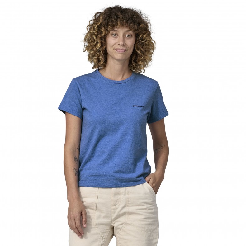 Women's Patagonia P-6 Logo Responsibili-Tee T-Shirt (Blue Bird) - 37567 ...
