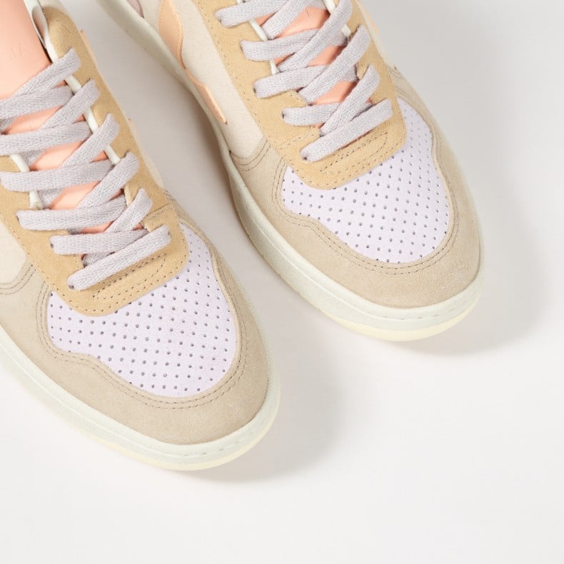 veja v 10 suede multico peach
